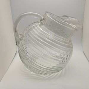 Elegant Clear Glass Pitcher